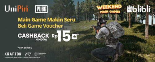 Main Game Makin Seru dengan Voucher UniPin - Promo Cashback hingga Rp 15rb di Blibli Weekend Main Games Desember